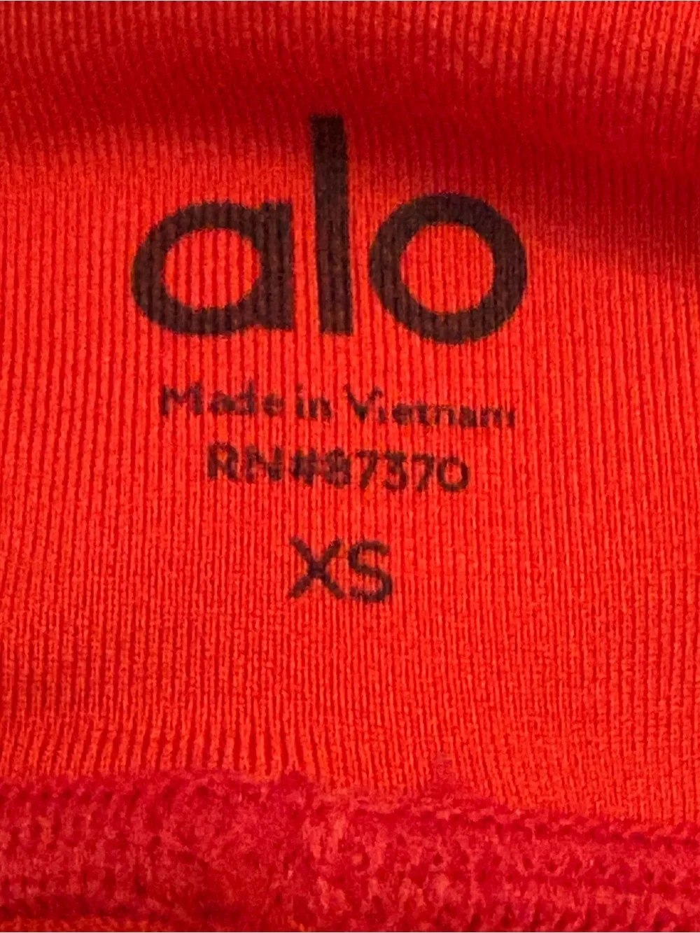 Alo Cherry Airbrush Moto High Rise Leggings XS Mesh Moisture Wick A131